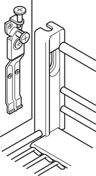 Pull-out, Installation behind front, roller bearing guided, pull-out wire shelf
