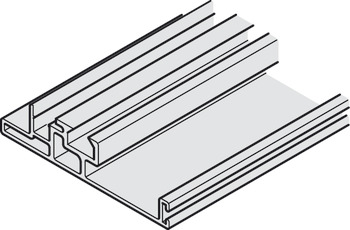 Aluminium frame handle profile, Vertical, with cover