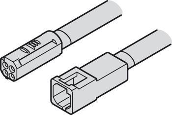 Extension lead, Häfele Loox5, 3-pin (multi-white)