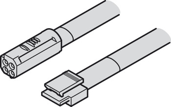 Lead, for Häfele Loox5 12 V modular with 3-pin snap-in connector (multi-white)
