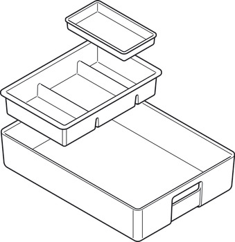 Felt drawer, with interior division set