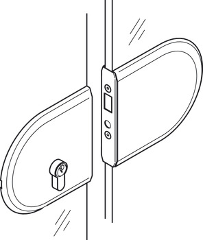 Sliding door lock, Counter case