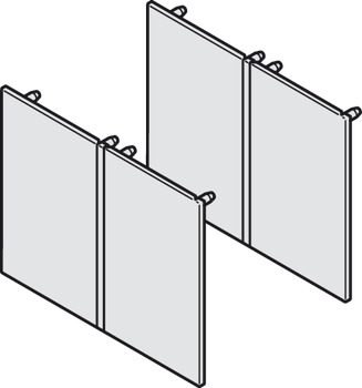 Lateral cover, For guide tracks, for screw fixing