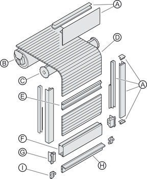 Counterbalancing Mechanism, With Support And Spring-Loaded Shaft, For Existing Plastic Tambour Doors