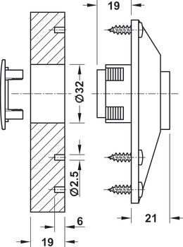 Cover clip, For plug-in sleeve, point suspension