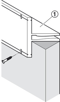 Horizontal profile, Pre-wall system, horizontal