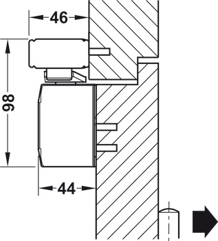 Overhead door closer, DCL 94 BG, EN 3–6, Startec