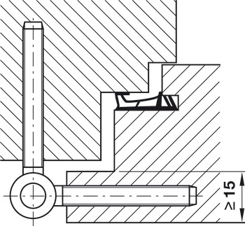Drill-in hinge, Triplex 220-3D SM-RA, Anuba, for front doors