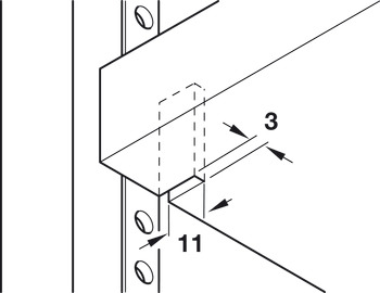 Shelf support, Plastic, for groove mounting in shelves, special