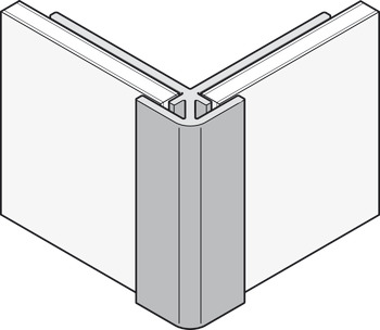 External corner, External corner, Häfele AluSplash®, aluminium