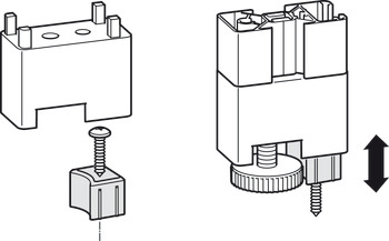 Adapter, Häfele Versatile, for screw fixing to floor
