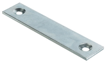 Connecting plates, Steel, with 2 screw holes