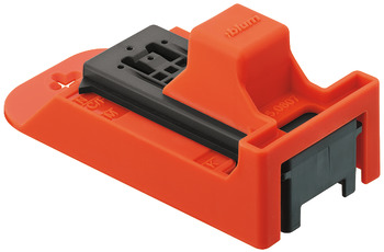 Positioning jig for strike box, For Blum Cabloxx central locking system