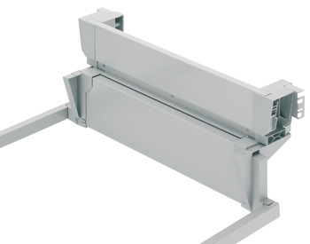 Rear panel set, Blum Servo-Drive waste bin pull-out system, for waste bins for hooking into drawer side runners