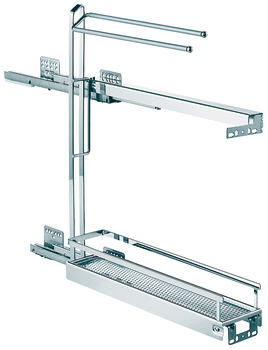 Towel rail front pull-out, Kesseböhmer No. 15, for base units, full extension with soft and self closing mechanism