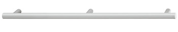 Furniture handle, Handle with base, aluminium, round