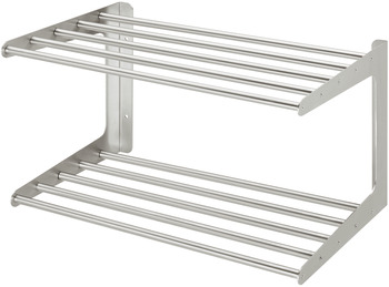 Shoe rack, Stainless steel, wall mounting