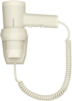 Hair dryer, With wall bracket, with 2 speed settings and safety cut-out