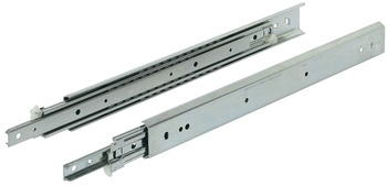 Ball bearing runners, full extension, two-way travel, load-bearing capacity up to 100 kg, steel, side mounting