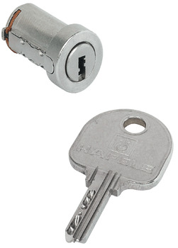 Cylinder Core and Folding Key, Häfele Symo Premium 20, individual locking, keyed to differ