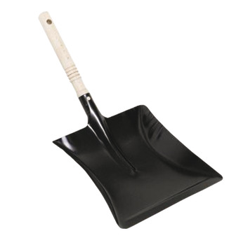Dustpan, Handle: Wood, dustpan: Metal