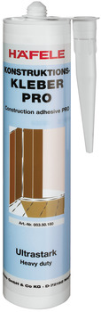 Assembly adhesive, Single component, acrylic dispersion, Häfele Pro construction adhesive
