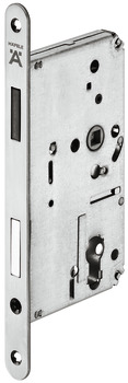 Magnetic mortise lock, for hinged doors, profile cylinder