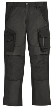 Work trousers, FHB Florian, ergonomic cut, anthracite-black