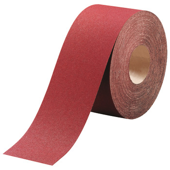 Roll of sandpaper, for hardwood, metal, lacquers, melamine resin film; W x L: 115 mm x 50 m