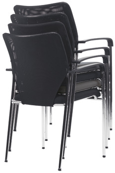 XPECT project chair, P2002, padded seat: Fabric cover, padded backrest: Network