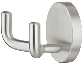 Wardrobe hook, Stainless steel, with rose