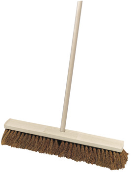 Industry hall broom, with handle