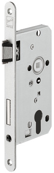Mortise lock, for hinged doors, Startec, profile cylinder, backset 55 mm