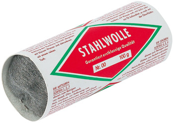 Steel wool, for cleaning the surfaces with adhesive bonds