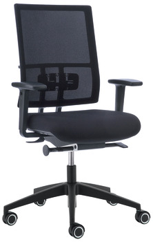 Office chair, O4001, padded seat: Fabric cover, padded backrest: Network