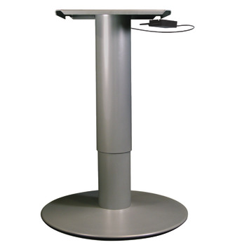 Table column, with electronic height adjustment