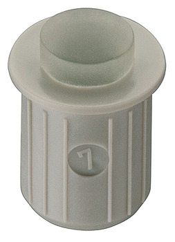 Door buffer, for push fitting into drill holes ⌀ 8 mm