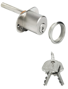 Central rotary lock case, With pin tumbler cylinder, travel 17 mm, customised standard profile