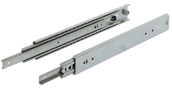 Full extension, full extension, load-bearing capacity up to 129 kg, steel, side mounting