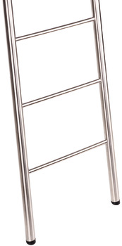 Sliding ladder, with steps, stainless steel
