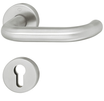 Door handle set, stainless steel, Hoppe, Paris E138F/42/42KVS