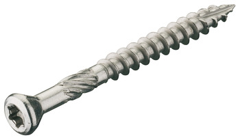 Decking screw, Raised countersunk head, TS, partially threaded with drill point, stainless steel