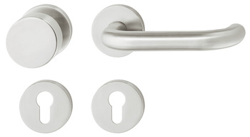 Door handle set, stainless steel, Startec, PDH3102, rose