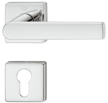 Door handle set, brass, Hoppe, Los Angeles M1642/843KV/843KVS