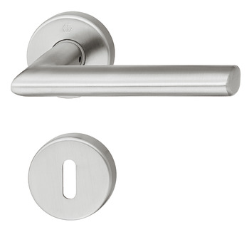 Door handle set, stainless steel, Hoppe, Stockholm E1140Z/42KV/42KVS