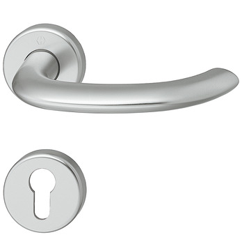 Door handle set, aluminium, Hoppe, Marseille 1138F/42/42KVS