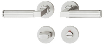 Door handle set, stainless steel, Startec, PDH3107, rose
