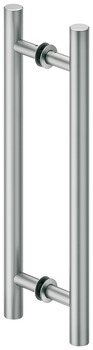 Flush pull handle for sliding doors, Aluminium, two-sided, round