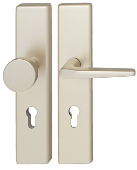 Security door handles, aluminium, A91.12 SB3-LS, long backplate