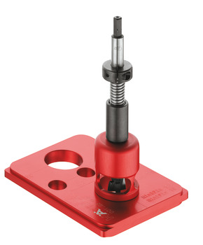 Drill guide set, Häfele Red Jig for Häfele Minifix® 15 cabinet connector